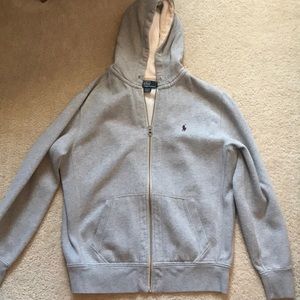 Thick Polo zipper sweat shirt jacket.